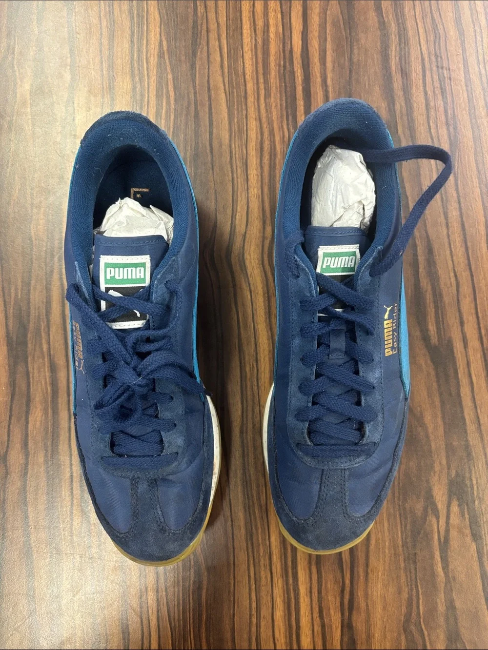 Puma - Mens Easy Rider Vintage Shoes, size 10.5 US mens, color blue.